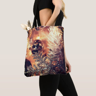 Bolsa Tote Elegant Christmas Ornament Glow | Festive Holiday