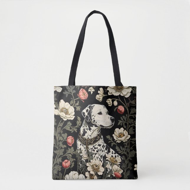 Bolsa Tote Elegant Dalmatian William Morris Inspired (Frente)