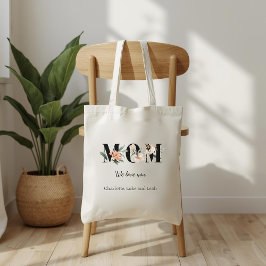Bolsa Tote Elegant Floral Personalized Floral Mom Tote Bag