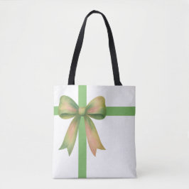 Bolsa Tote Elegant Gift Bow – Modern Christmas Design