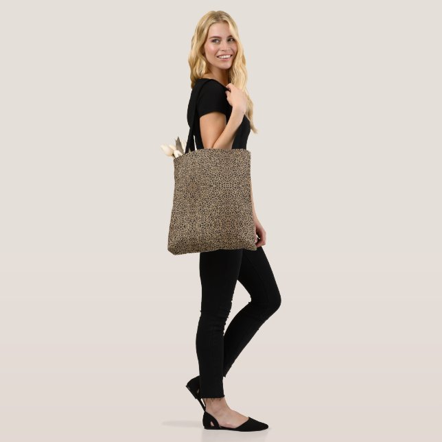 Bolsa Tote Elegant Gold Glitter Black Leopard Print (No(a) Modelo)