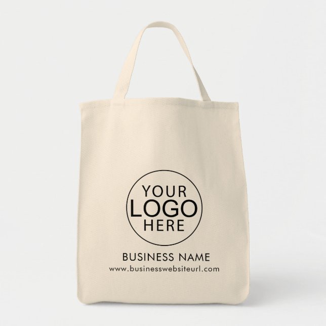 Bolsa Tote Elegant Modern Business Logo Simple Custom (Frente)