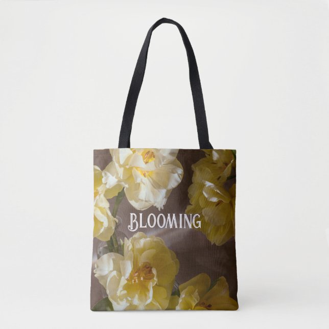 Bolsa Tote Elegant Yellow tulip Floral Art (Frente)
