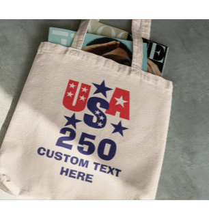Bolsa Tote Elegante 1776–2026 Aniversário da América