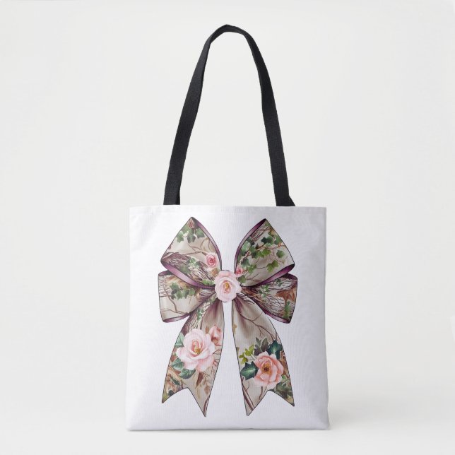 Bolsa Tote Elegante Arco Floral - Inspir Natural Romântico (Frente)