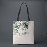 Bolsa Tote Elegante Beige Watercolor<br><div class="desc">Beige Watercolor Greenery Bridal Party Tote Bag</div>