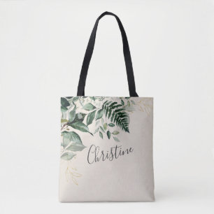Bolsa Tote Elegante Beige Watercolor