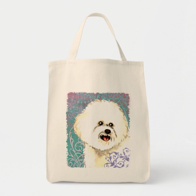 Bolsa Tote Elegante Bichon Frise (Frente)