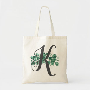 Bolsa Tote Elegante Blush e Borgonha Floral Monograma Inicial