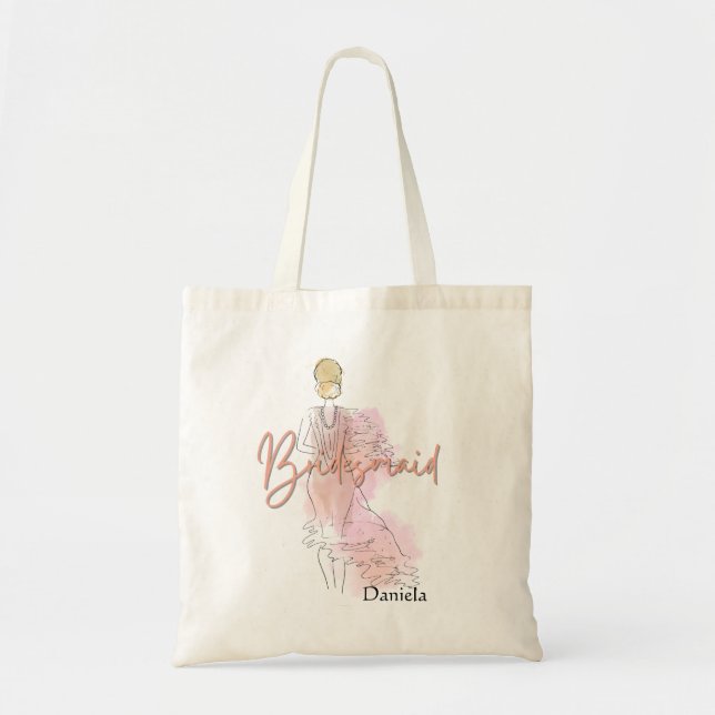 Bolsa Tote Elegante Bridesmaid (Frente)