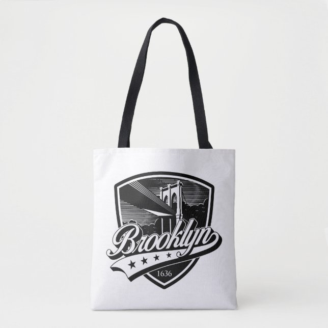 Bolsa Tote Elegante Brooklyn Shield e Design Swoosh (Frente)