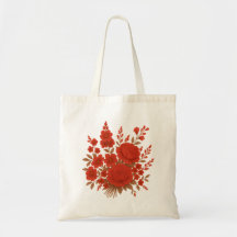 Elegante Buquê Floral Vermelho com Rosas Romântica