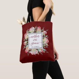 Bolsa Tote Elegante Burgundy Mãe do Casamento do Cavalo