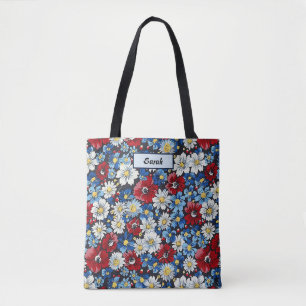 Bolsa Tote Elegante Colorido Estiloso Chic Moderno Floral