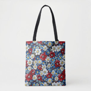 Bolsa Tote Elegante Colorido Moderno Chic Floral Estiloso