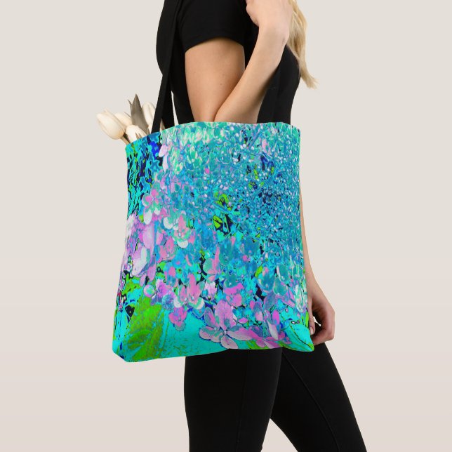 Bolsa Tote Elegante Cor-de-rosa e azul (Close Up)