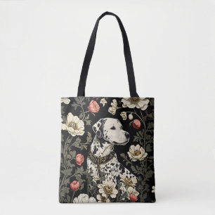 Bolsa Tote Elegante dálmata inspirado em William Morris