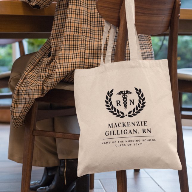 Bolsa Tote Elegante de Graduação Escolar de Enfermagem Person (Criador carregado)