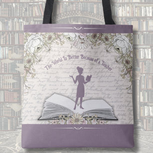 Bolsa Tote Elegante de Professora Inspiradora em P