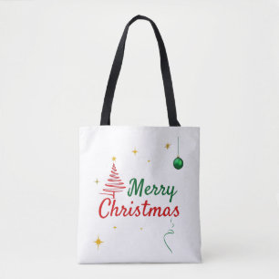 Bolsa Tote Elegante Design de Natal Feliz
