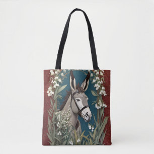 Bolsa Tote Elegante Donkey e Lily das Flores do Vale