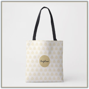 Bolsa Tote Elegante Dourado e Beige Summer