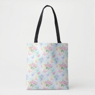 Bolsa Tote Elegante Estampa Sem Costura de Borboleta