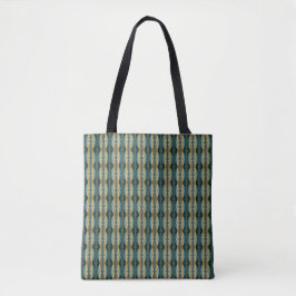 Bolsa Tote Elegante Fall Folha Abstrato, Padrão Striped