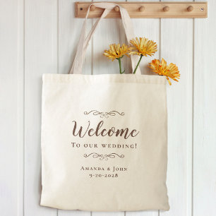 Bolsa Tote Elegante Favor de Boas-vindas para Convidados de C