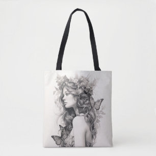 Bolsa Tote Elegante Foto Personalizada de Casais Moderna
