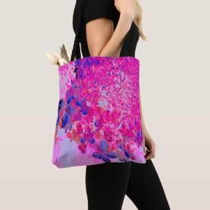 Bolsa Tote Elegante Fúcsia e Hidrelétrica Azul Escura