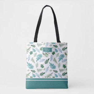 Bolsa Tote Elegante Garden Whimsy Greenery Monograma