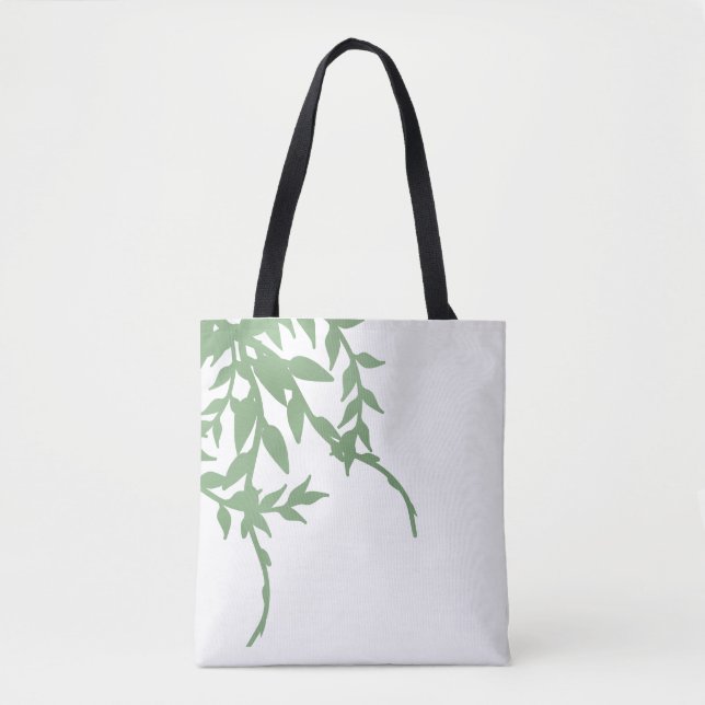 Bolsa Tote Elegante Greenery (Frente)