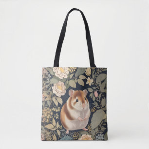 Bolsa Tote Elegante Hamster William Morris Inspirou Floral