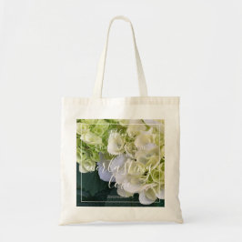Bolsa Tote Elegante Hydrangea Monograma Bíblia Personalizada
