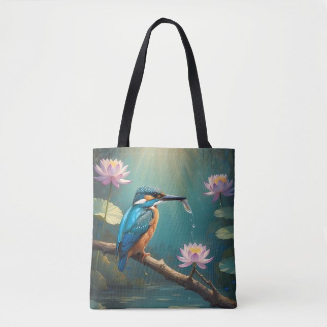 Bolsa Tote Elegante Kingfisher Bird (Frente)
