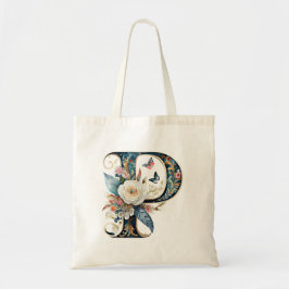 Bolsa Tote Elegante letra floral boémia P