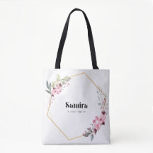 Elegante Moldura Dourada Floral Rosa