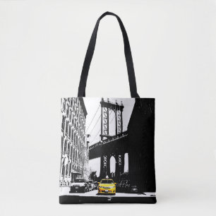 Bolsa Tote Elegante Nova Iorque Brooklyn Yellow Taxi Nyc