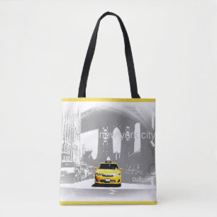 Bolsa Tote Elegante Nyc Nova Iorque Brooklyn Yellow Taxi