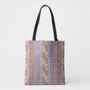 Bolsa Tote elegante padrão étnico