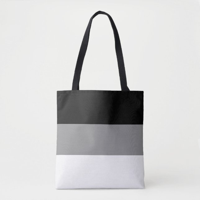 Bolsa Tote Elegante Preto Cinza e Branco (Frente)