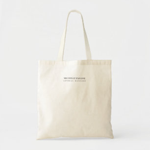 Bolsa Tote Elegante Preto e Branco Simples Simples Profission