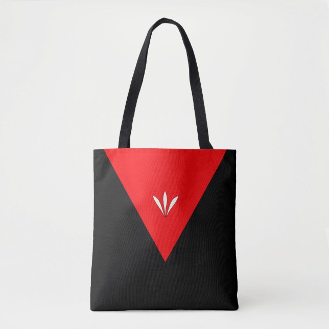 Bolsa Tote Elegante Preto e Vermelho (Frente)