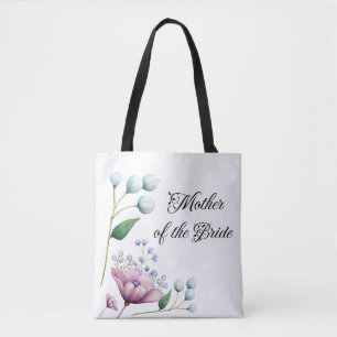 Bolsa Tote Elegante Romance Floral de Noiva Botânica Suave