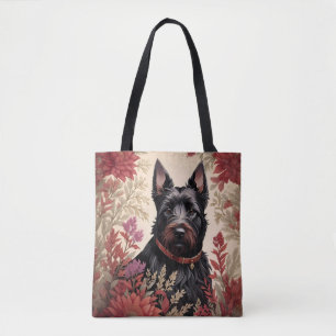 Bolsa Tote Elegante Scottish Terrier Dog Portrait