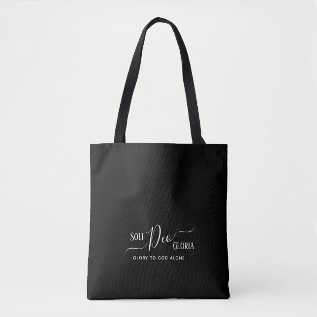 Bolsa Tote Elegante SOLI DEO GLORIA Personalizada (Frente)