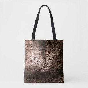 Bolsa Tote Elegante textura de couro noturno.