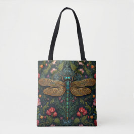 Bolsa Tote Elegante Vintage dragonfly boho botânico