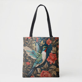 Bolsa Tote Elegante voador Hummingbird William Morris Inspira